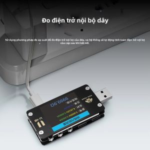 Máy Đo Điện Áp Kỹ Thuật Số USB 1.77 Inch Đo Dòng Điện Hỗ Trợ Phát Hiện Sạc Nhanh PD/QC2.0/QC3.0 Đo Điện Áp Dòng Điện Công Suất Máy Kiểm Tra Nguồn Điện DC 4-25V 6.5A Dùng Cho Việc Tự Chế Điện Tử.
