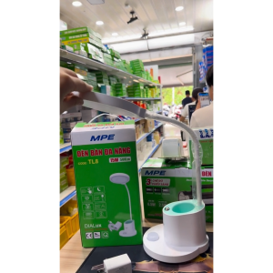 (MPE) Đèn bàn đa năng TL7 10W TL8 15W Điều chỉnh độ sáng Cần xoay 360 độ Nút dimmer Hộc đựng bút