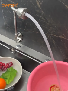 ก๊อกล้างจาน 2 ระดับ สายก๊อก 304 สามารถปรับได้ น้ำสามารถปรับทางได้ตามต้องการ