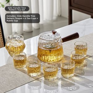 YAGANG | Glass Side Handle Tea Pot with Straining Function