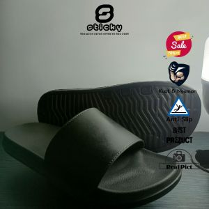 Sandal Selop Pria Wanita POLOS Simple Elegan Distro Premium - Sticky Lebel