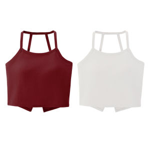 MiiOW | Cat Lady Trendy Hot Girl Neck Hanging Backless Tank Top Women Summer 2025 New No Bra Vest T-Shirt Sleeveless Modale Cotton Spandex