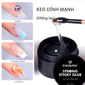 Keo Dán Móng Siêu Chắc Chunshu 15G Dùng Cho Đá Trang Trí Móng Gel UV Không Cần Lau Keo Dán Đá Trang Trí Tự Làm