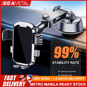 🇵🇭 SEAMETAL Car Dashboard Phone Holder Stable Suction Cup Scalable Car Phone Mount 360-Degree Rotation Auto Navigation Holder