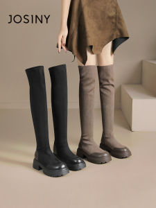 Josiny | Winter Elastic Knee-High Stretch Boot Small Size Velvet Long Boots
