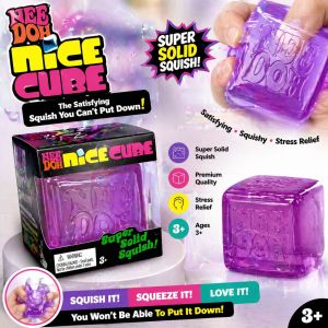 & Needoh Nice Cube Sensory Nice-Sicle Stress Relief Squishy Cube Anti-Anxiety Squeeze Object For Focus ADHD Population
