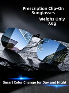 Mens Polarized Clip-On Sunglasses