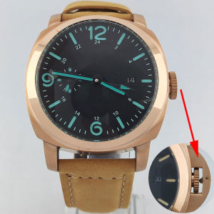 Retro mens ST2557 watch 45mm Mens watch Movement Watch Stainless Steel case Mens Automatic Mechanical Watch leather bracelet
