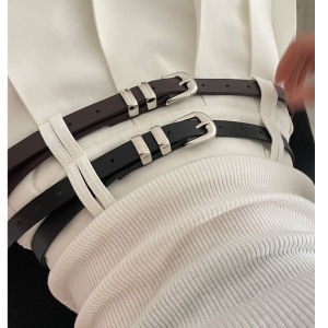 Versatile Black Leather Belt for Women Summer 2023 Stylish Decorative Waist Belt for Denim Shorts Skirts Korean Style Student Friendly