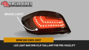 BMW 5 SERIES E60 2003-2007 LED LIGHT BAR CLEAR SMOKE TAILLAMP COMPITABLE FOR PRE FACELIFT MODEL