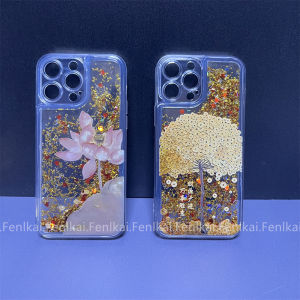 Gold Lotus Sandflow Mobile Phone Case Compatible with Huawei Mate60 Pro/P70/P60 Nova12 Enjoy 60 Digital Accessories