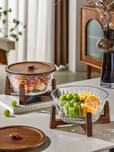 YAGANG | Chinese Style Glass Fruit Plate for Snacks and Candies
