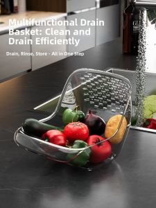Multifunctional Transparent Rice Washing Strainer