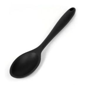 1Pcs Ceramics & Pottery Multi-color Stainless Steel Spoons Silicone Mini Ladle Spoon Wooden Tableware Non-stick Kitchen Mixing