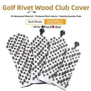 Dominant | Skull Head Black Spiked Golf Club Cover