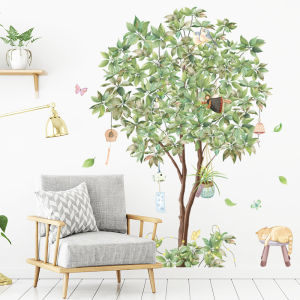 ขนาดใหญ่Nordic Treeสติ๊กเกอร์ติดผนังห้องนั่งเล่นตกแต่งห้องนอนตกแต่งบ้านArtสติ๊กเกอร์ที่ถอดออกได้สําหรับพื้นหลังตกแต่งโปสเตอร์
