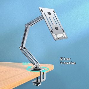 Eary Single Arm Laptop Desk Mount for 17"Inches Notebook 360°Rotatable Aluminum Laptop Stand Adjustable Foldable Tablet Holder