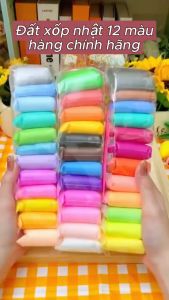 Đất nặn an toàn cho bé 24 màu đất sét tự khô nhật không dính tay dễ dàng tạo hình