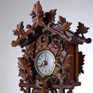 Cuckoo Wall Clock Bird Wood Hanging Decorations for Home Cafe Restaurant Art Vintage Chic Swing Living Room Style 3