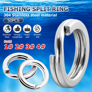 MaxPlus Fishing Split Rings: 50pcs Stainless Steel Fishing Accessories