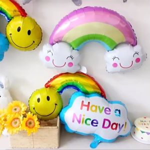 ลูกโป่งสายรูง ก้อนเมฆ พระจันทร์ Rainbow Balloons ลูกโป่งปีใหม่ ลูกโป่งวันเกิด ของเล่นเด็ก ลูกโป่ง