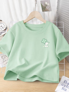 Summer Thin round Neck Short Sleeve T-Shirt Womens Half Sleeve Top Student Short Style Printed Casual Loose Fit Ladies Tee