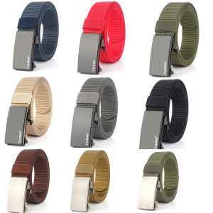 Nylon Canvas Men Waist BeltAutomatic Buckle Belt