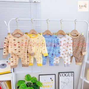 Bộ Quần Áo Thun Lạnh Cho Bé Trai Bé Gái 8-18kg [Siêu Xinh] Set Đồ Bộ Dài Tay Cho Trẻ Em Bé Trai Bé Gái DÀI THU Lovely Kids Official Store