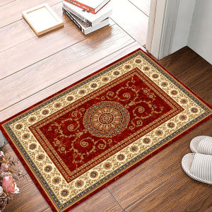 VIKAMA Vintage Persian Style Floor Mats Non-Slip Absorbent Entryway Living Room European Patterned Carpet Home Decoration