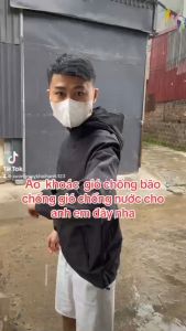 Áo khoác gió nữ thông minh 2 lớp cản gió chống nước mũ có khóa kéo tháo rời