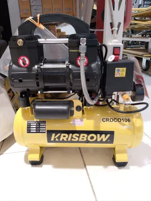 Krisbow Kompresor Angin 1 Hp 6 Ltr 8 Bar 1 Phase Oil-free Crdco106