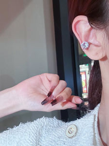 Ultra-Shiny Small Precious Diamond Ear Bone Clip-On Earrings Korean Japanese Style Fashion Jewelry Elegant Luxury Feelings