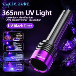 365nm UV Flashlight Ultraviolet Torch Blacklight Purple Light Nail Lamp Pets Urine Cat tinea Money Ore Marker Detection Light