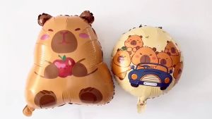 ใหม่ คาปิบาระ อลูมิเนียมฟอยล์บอลลูนธีมพรรคตกแต่ง คาปิบาลา บอลลูน Capybara Foil Balloon