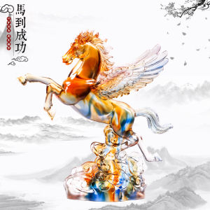 Glass Horse Ornaments Win Instant Success Pegasus Fortune Furnishings Decorative Gifts Creative Crafts Gifts Classy Gifts