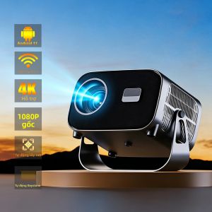 Máy Chiếu Thông Minh 1080P Native 4K Hỗ Trợ Tự Động Keystone Lấy Nét Điện Tử Android Cinema WIFI Bluetooth Độ Phân Giải Cao Màn Hình 38-120 Inch