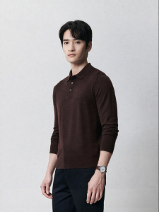 New Business Casual 100 Wool Polo Neck Knit Sweater