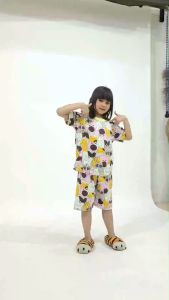 Kiminori AIKO.ST Setelan Baju Tidur Anak Lengan Pendek