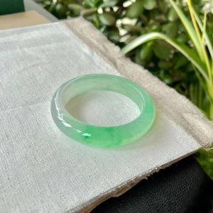 Myanmar Ice Jade Sweet Green Turquoise Bracelet Glass Type Ice through Floating Flower Full Yang Green Jade Bracelet
