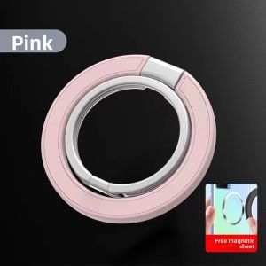 RQZN | Dual-Axis Magsafe Magnetic Ring Phone Stand with Foldable Design and Metal Magnetic Circle for Multi-Purpose Car and Desktop Use
