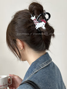 Cute Medium Dog Clip Shark Hair Clip Korean Style Fresh out Fashion Hair Accessories Half Updo Hair Clip for Women Girls