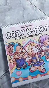 Cozy K-Pop Cute Coloring Book Buku Mewarnai Anak Remaja Dewasa Murah Kertas Sangat Tebal Ukuran A4