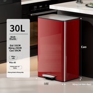 CHUMX | Thùng Rác Inox Dung Lượng Lớn Đóng Êm