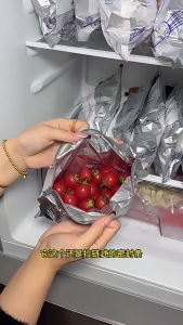 PRADO Aluminium Foil Frozen Food Storage Bag Reusable Freezer Ziplock Pouch Airtight Meal Prep Container BFood Grade eg Penyimpanan 铝箔保鲜袋