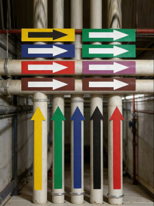RUIKELAIXIANG | Waterproof Gas Flow Direction Indicator Stickers