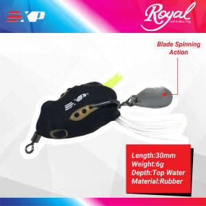 EXP Royal Skirt Frog With Spinner Snakehead Fishing Lure