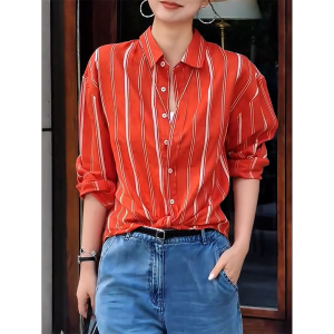 QINGNAER | Slimming Big Size Blouse Shirts Long Sleeve