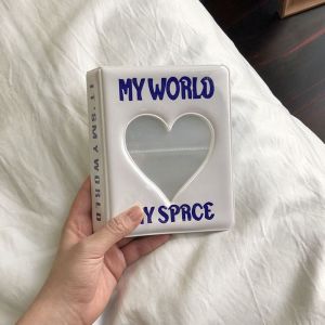 MNWP04 Love Heart Photo Album 64 Pockets Hollow Photo Holder PVC Photocard Holder Women