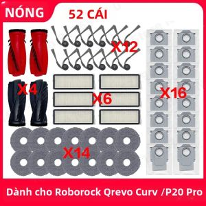 Roborock | Phụ Kiện Máy Hút Bụi Roborock Qrevo Curv/P20 Pro: Cây Lau Chính Bàn Chải Bên Bộ Lọc HEPA Khăn Lau Túi Đựng Bụi - Phụ Kiện Máy Hút Bụi