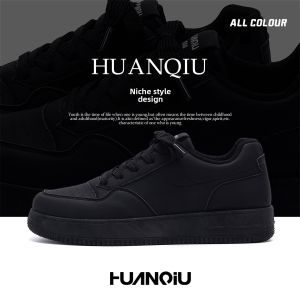 HUANQIU | Height Increasing Summer New Arrival Black Casual Shoes